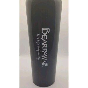 Graphite Grey Corkcicle 25oz Canteen, "BearPaw - Live Life Comfortably" White